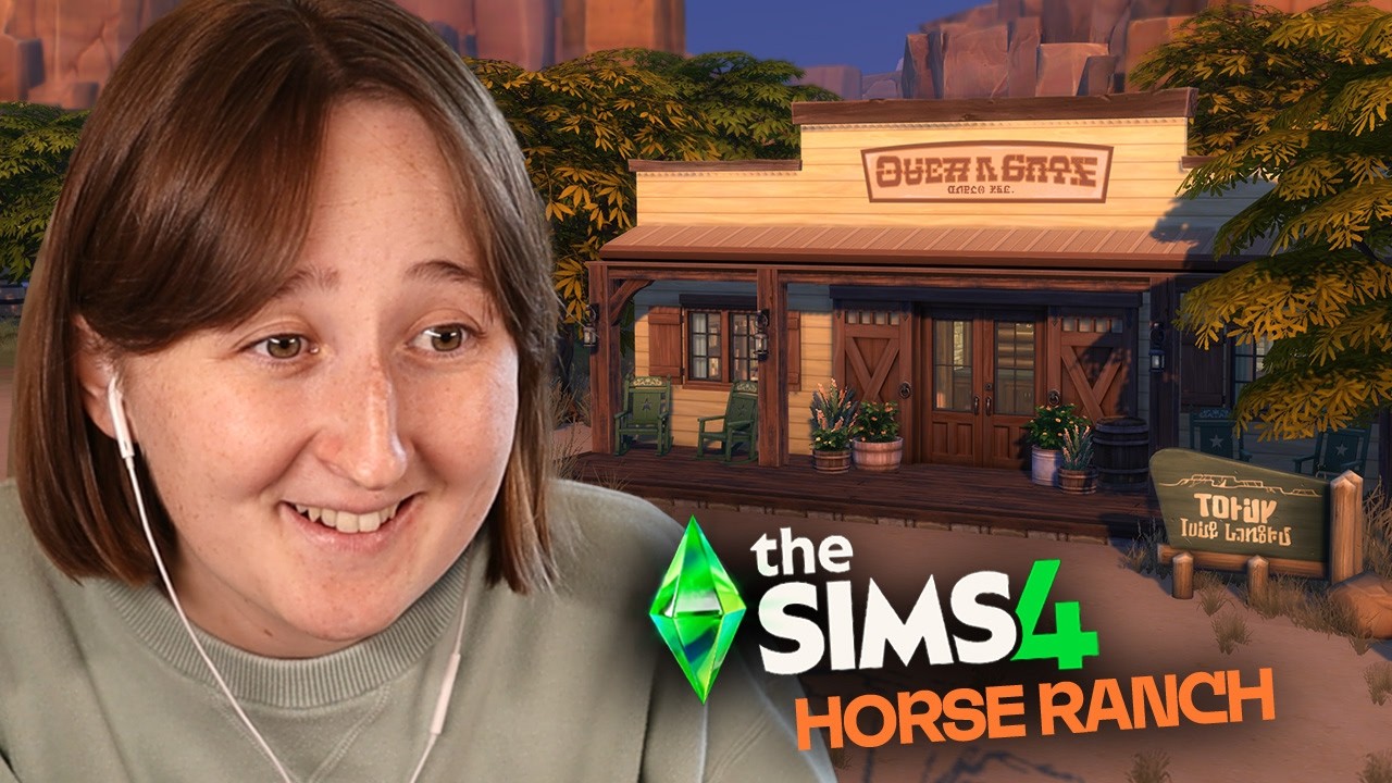 Building a *LIBRARY* using The Sims 4: Horse Ranch