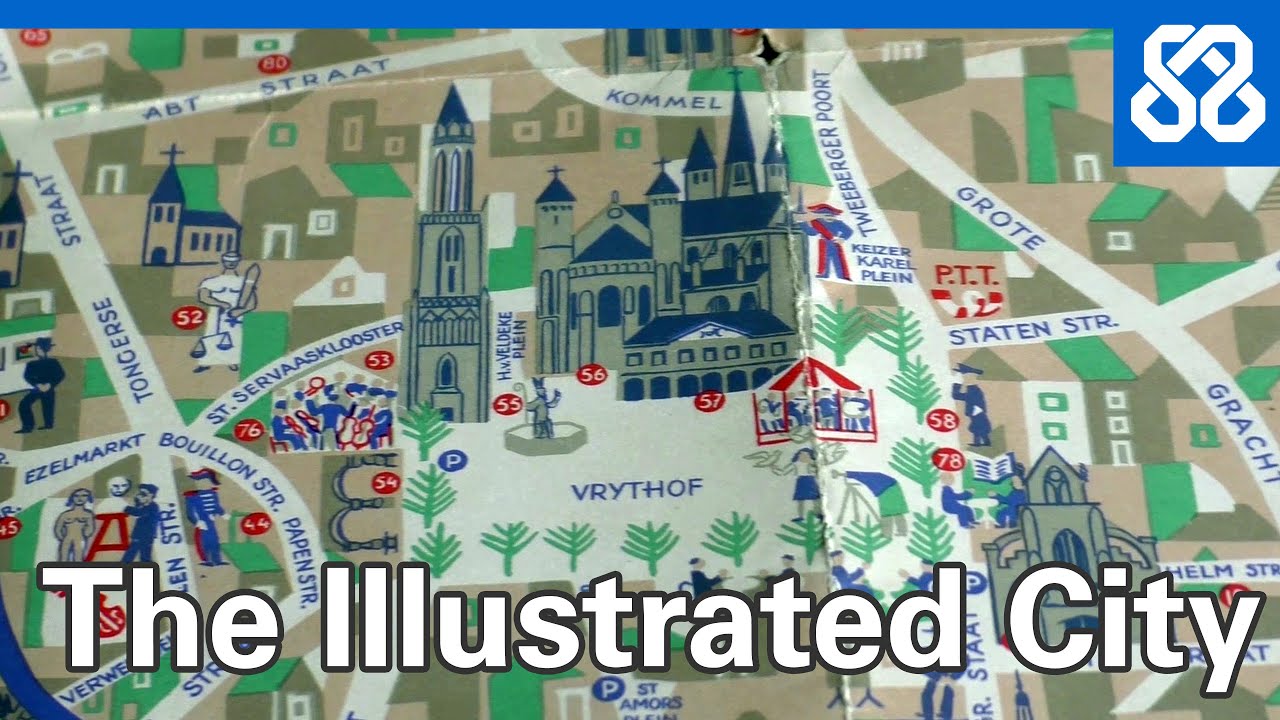 Vintage Illustrated Maastricht Tourist Map - Cartophile 2 (re-upload)