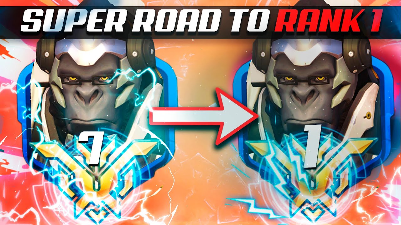 SUPER RANK 7 WINSTON - ROAD TO RANK 1! [ OW 2 SEASON 6 TOP 500 ]