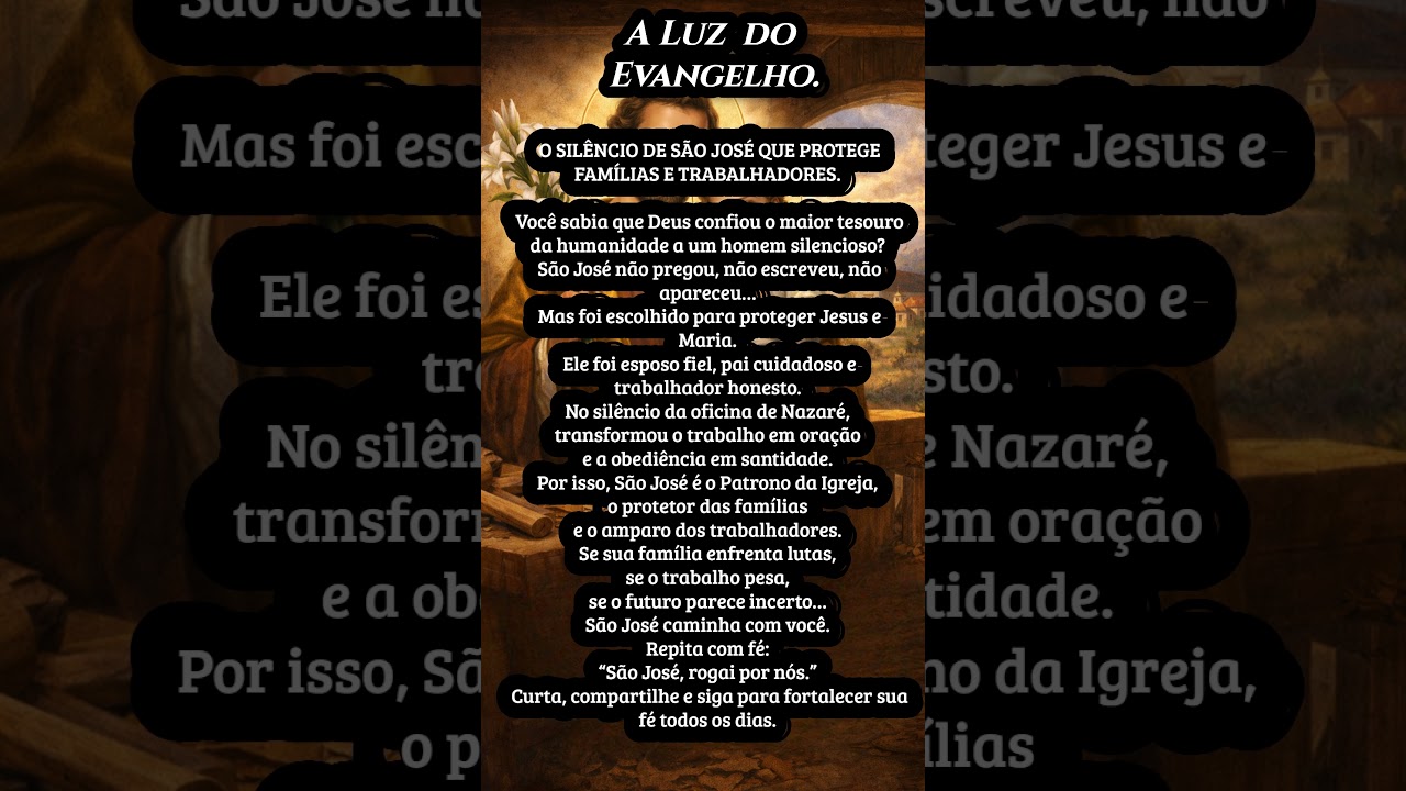 O Silêncio de São José que Protege Famílias e Trabalhadores. 