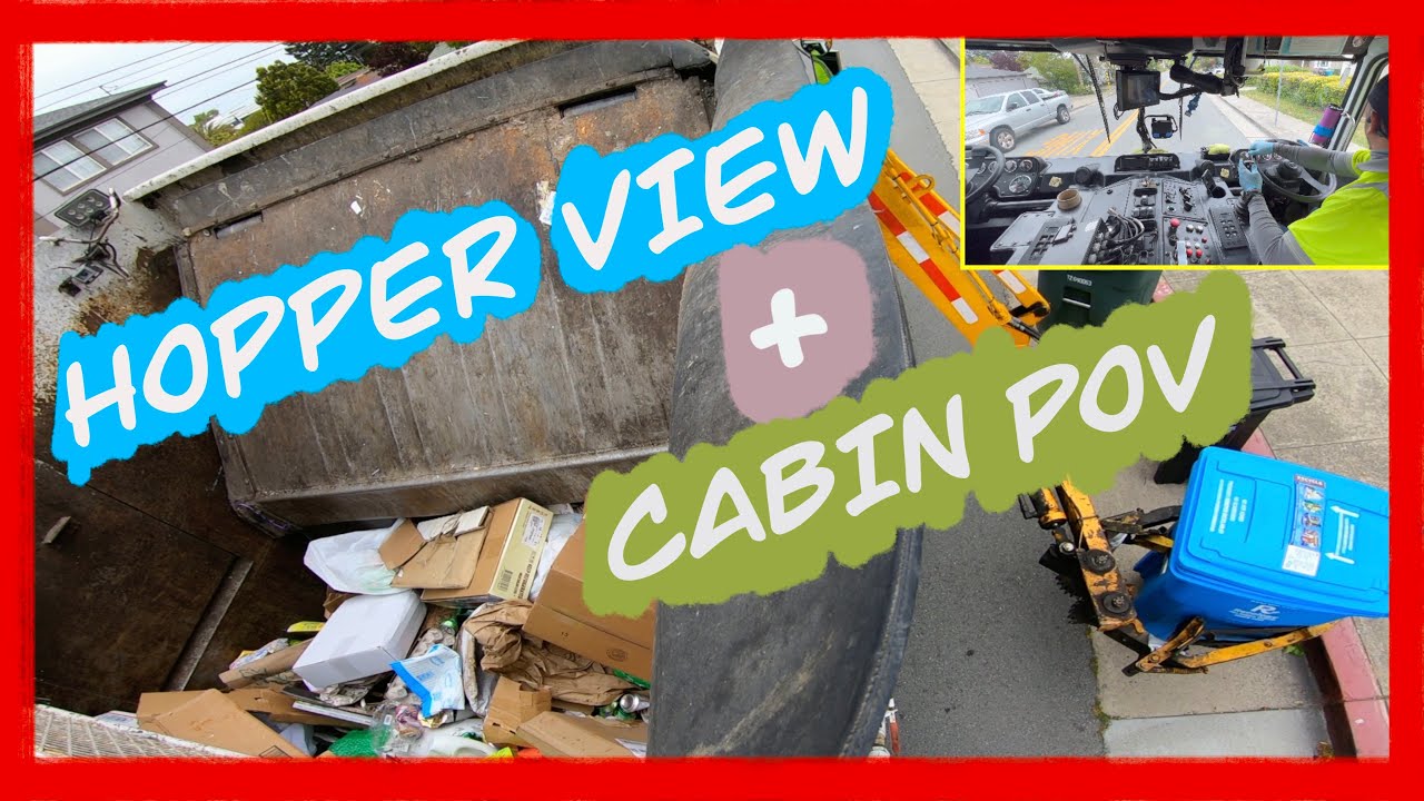 A Recycling Journey from Hopper And The Cabin | How Automated Side Loader Garbage Truck Pack