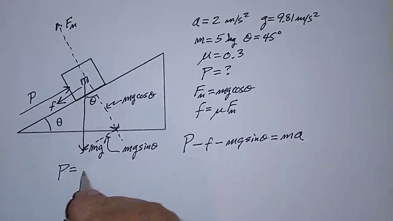 Box accelerating up ramp with friction (dynamics)