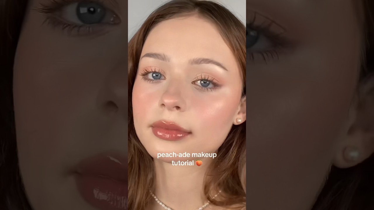 peach makeup is THE SUMMER MAKEUP 🍑🌺 #trending #youtube  #makeuptutorial #summermakeup #ytshorts