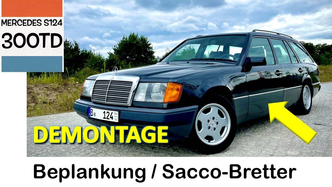 W124 Beplankung / Sacco - Bretter und Schwellerverkleidung I Demontage. (english subtitles)
