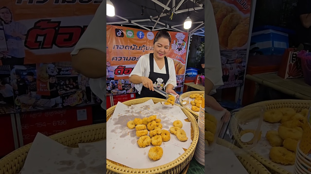 Mouth watering Bouncy & Crunchy Shrimp Cakes   Best Thai Street Food      