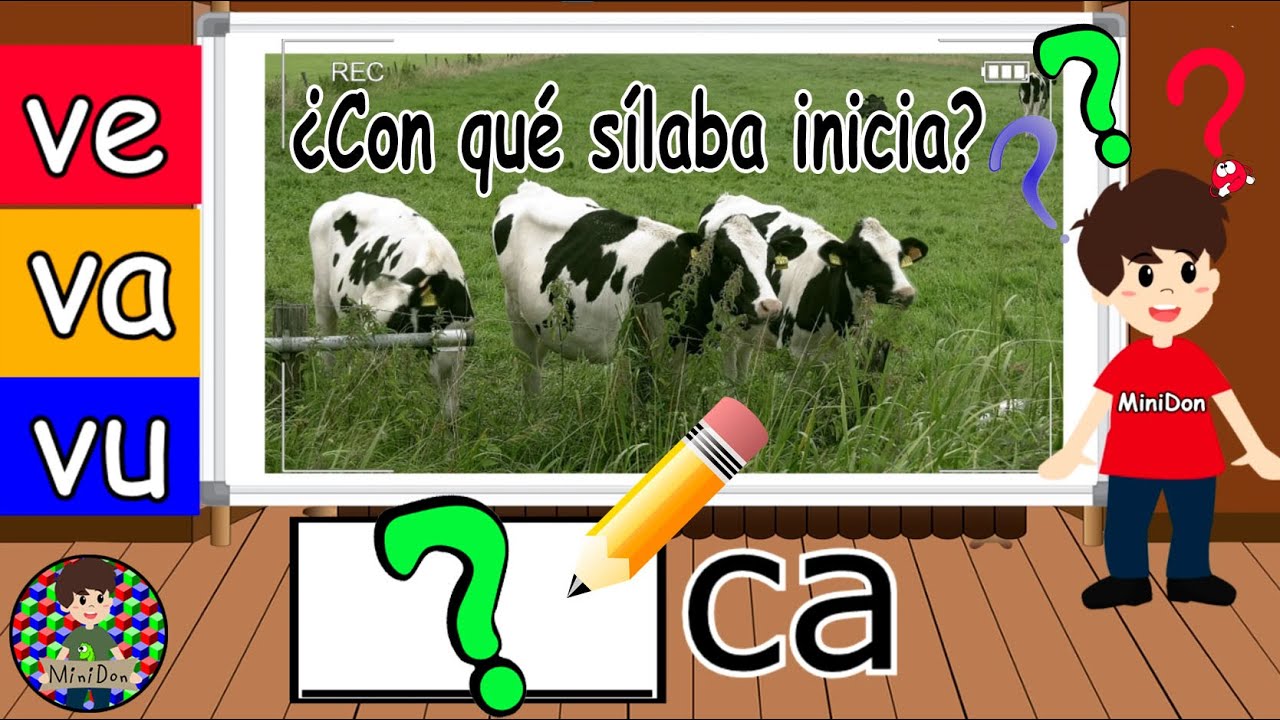 Vamos a practicar la lectura! Aprende a leer con MiniDon! Sílabas para niños. Video Educativo
