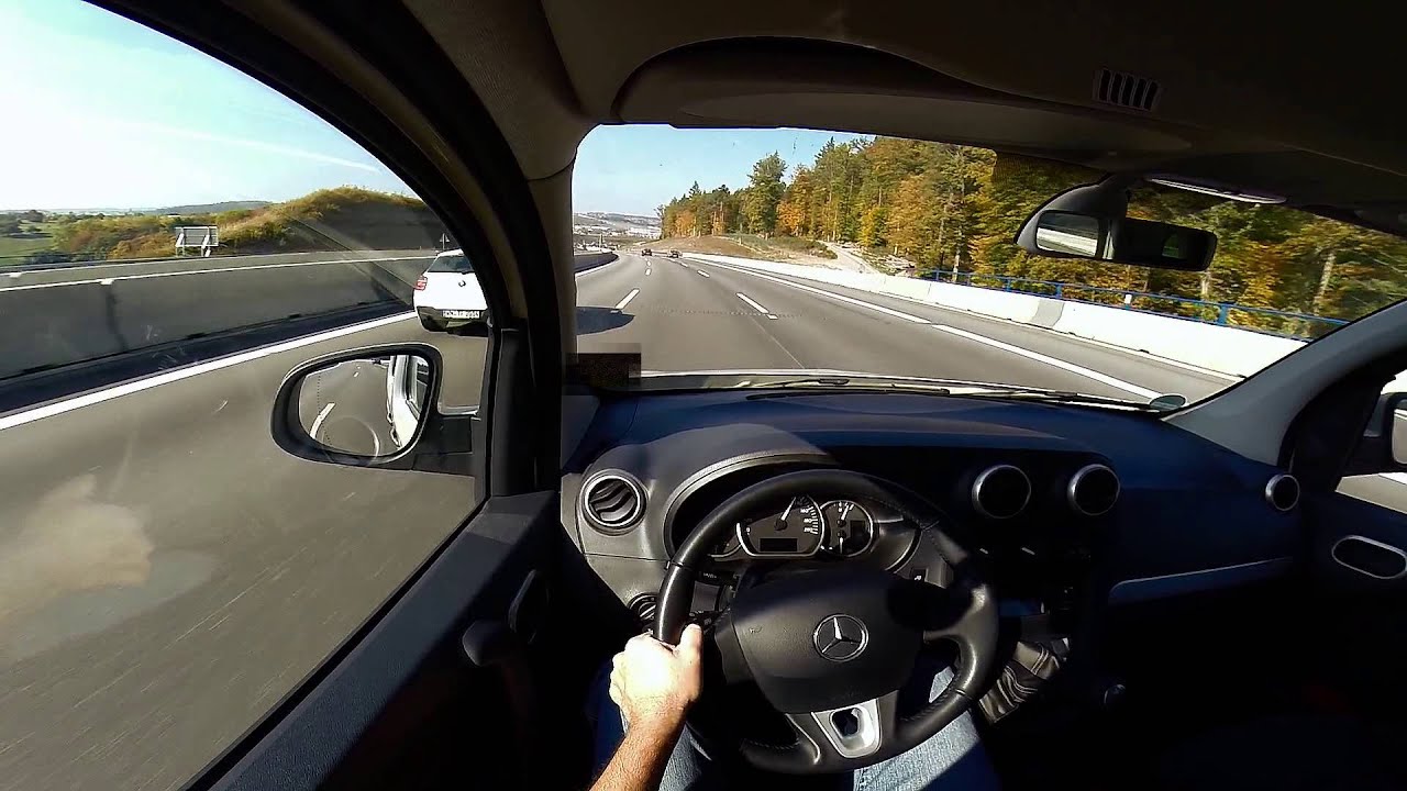 Mercedes-Benz Citan 111 CDI very fast drive Autobahn / full speed / sehr schnelle Fahrt