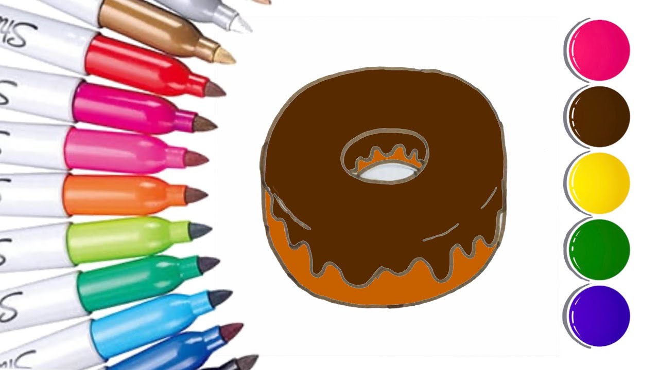 DONUTS 🍩 VERY SIMPLE DRAWING - #shorts