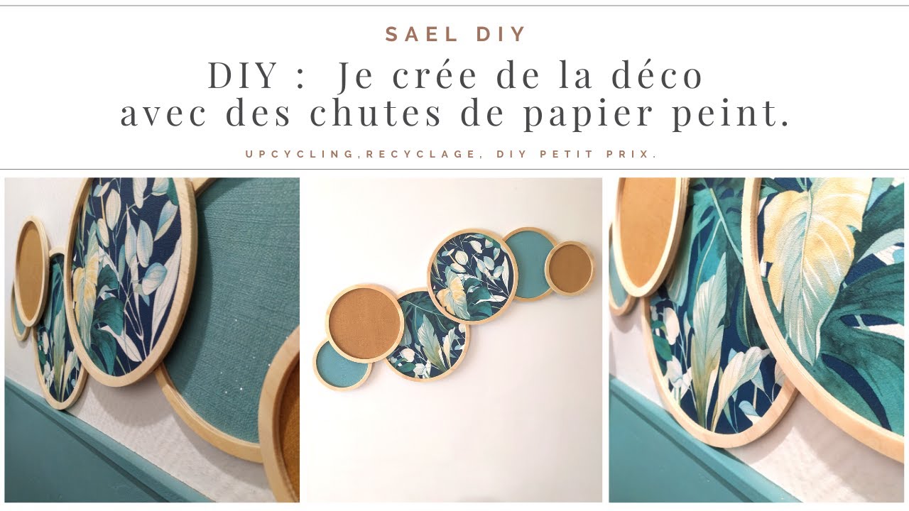 (D65) DIY : Je crée une décoration murale avec des chutes de papier peint. upcycling, recyclage.