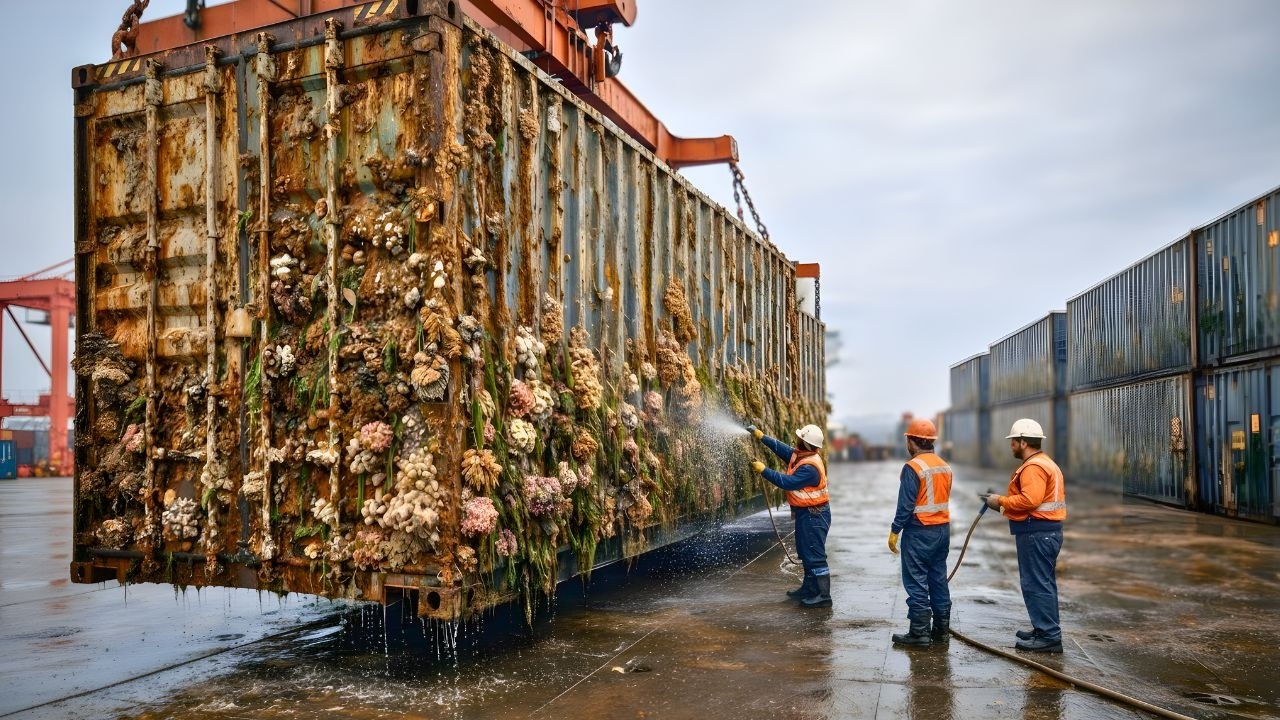 Sunken Shipping Container Recovery to Coastal Relief Hub (Full Process)