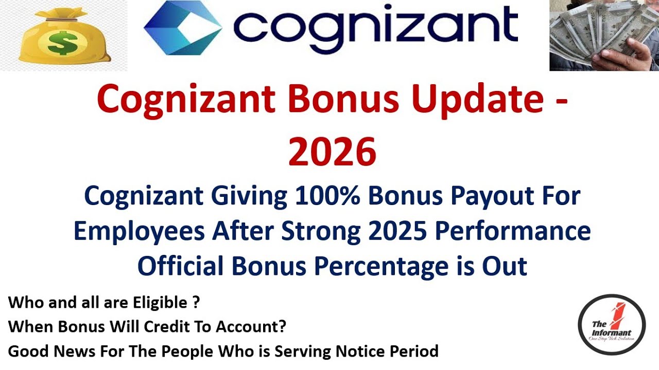 Бонусы Cognizant за 2026 год | Стимулы Cognizant за 2026 год | Процент бонуса CTS в зависимости о...