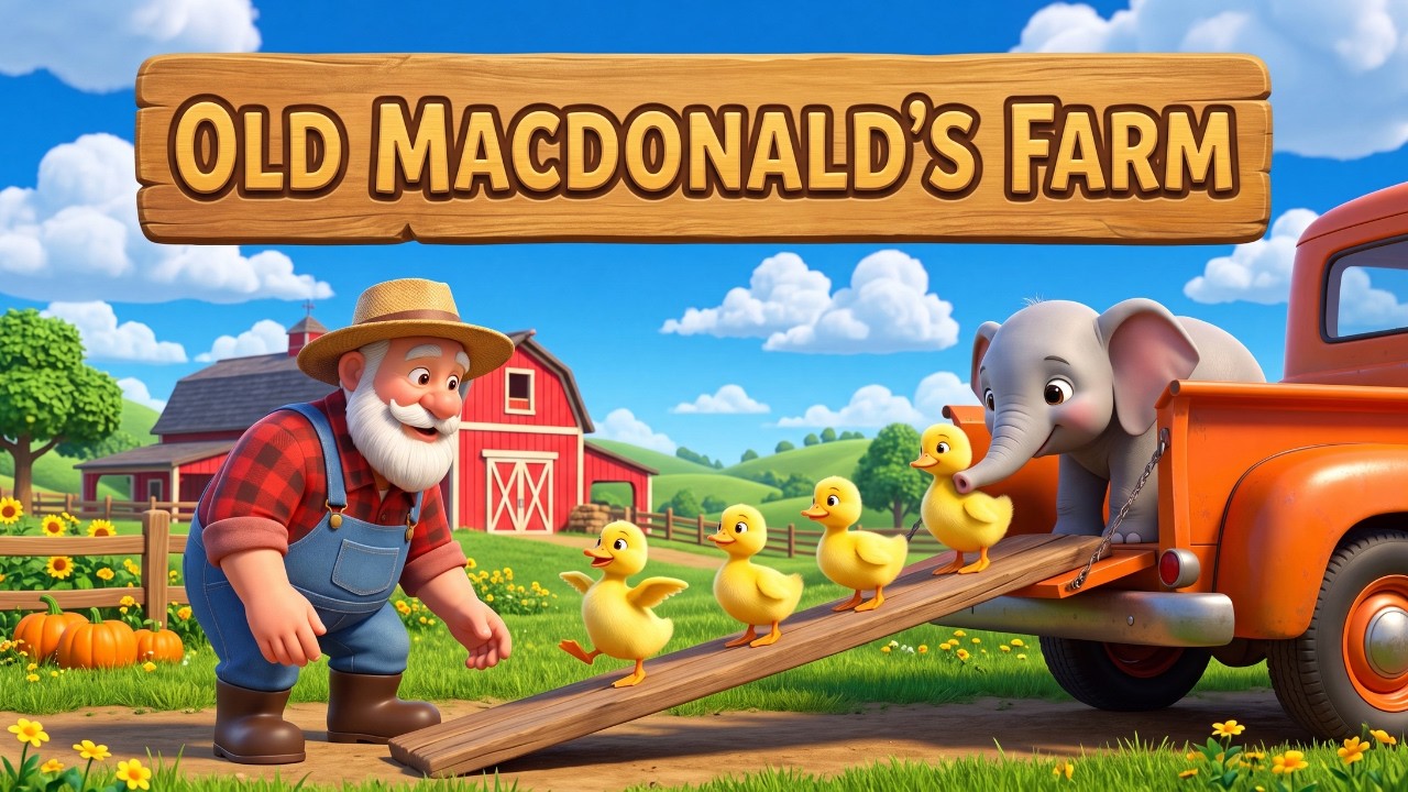 Old MacDonald Had a Farm | Animal Song Version 3 | Nursery Rhymes with Farm Animals for Children