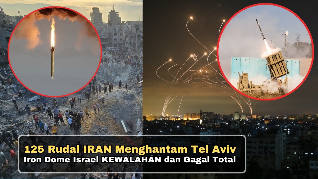 🔴 Iron Dome Isr4el KEWALAHAN! 125 Rudal IRAN LANGSUNG BERSARANG di Tel Aviv, IDF MULAI KETAKUTAN