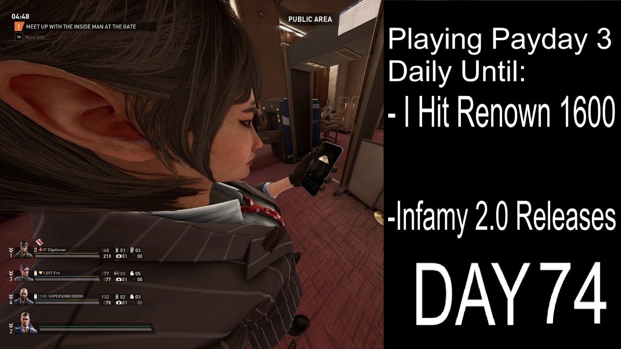 Playing Payday 3 Daily Until I Hit Renown 1600 Or Infamy 2.0 (Day 74)