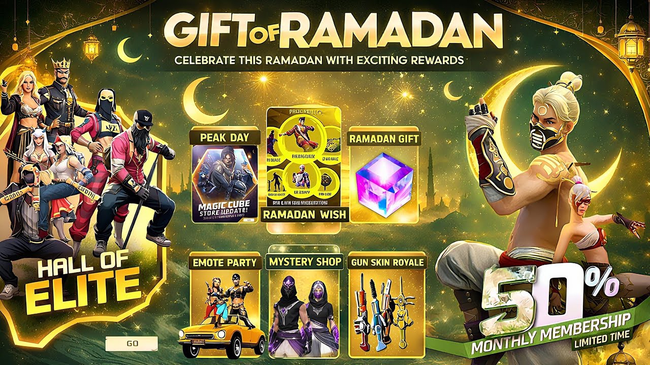 Ramadan Event Free Rewards🤯🔥| Ramadan Pink Diamond Event Return | free fire new event | ff new event