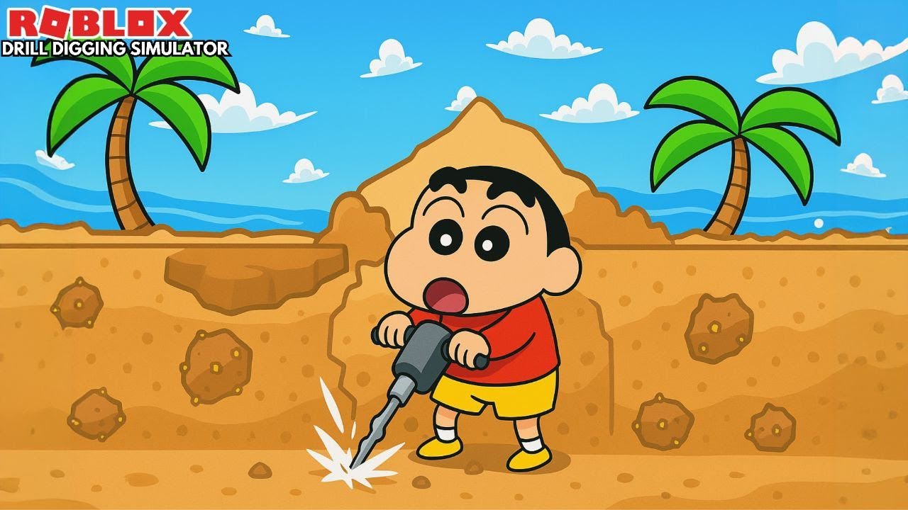 Drill Digging Simulator Gameplay in Tamil | GAMING WITH SHINCHAN