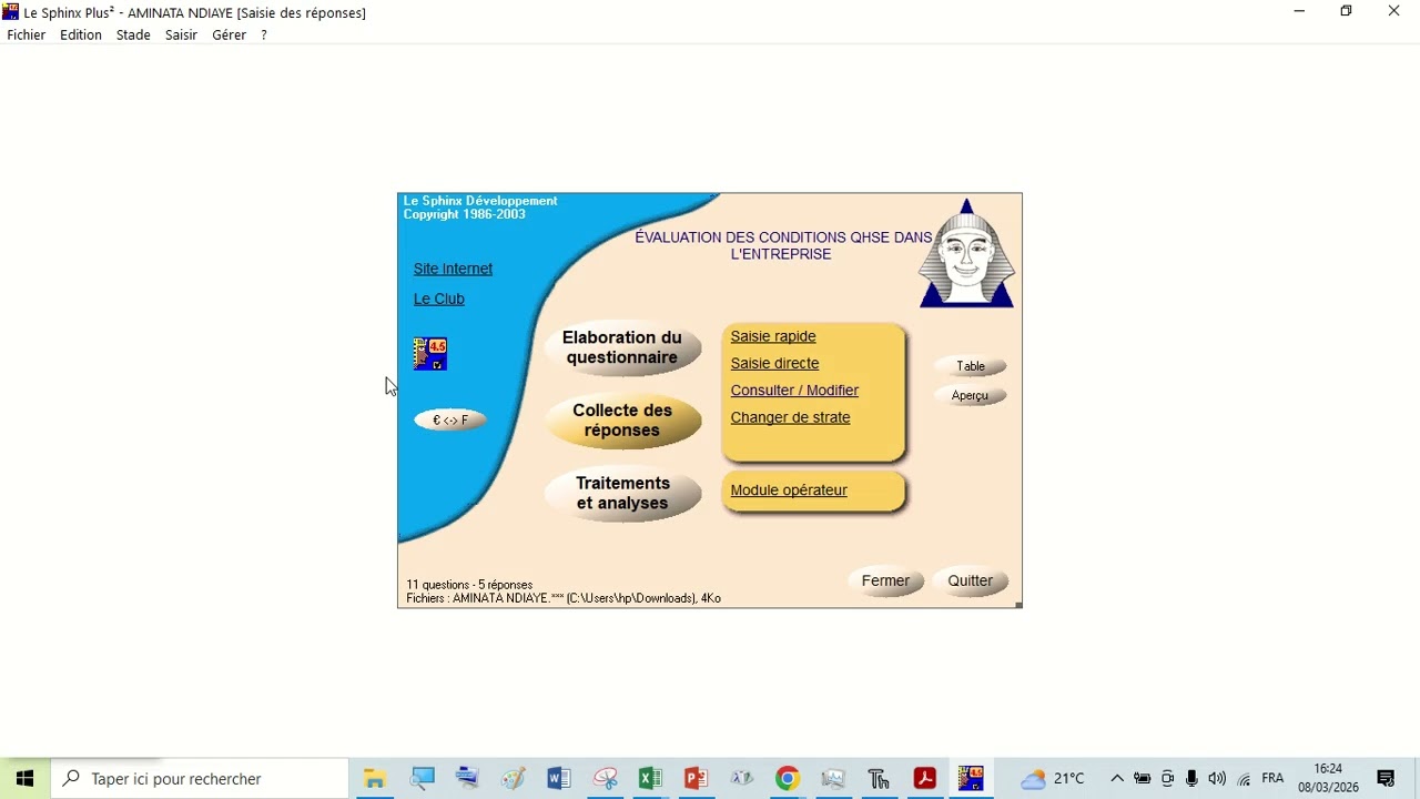 Analyse donnees des données LICENCE 3 UDB