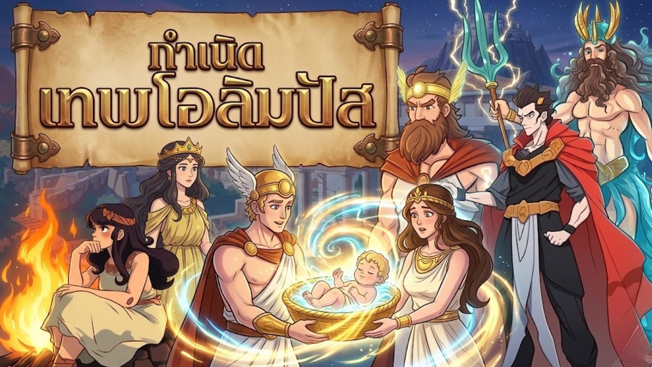 🏛️ ตำนานเทพกรีก EP1: กำเนิดเทพโอลิมปัส | BOOK & BED นิทาน เรื่องเล่าก่อนเข้านอน ⭐💤🌙