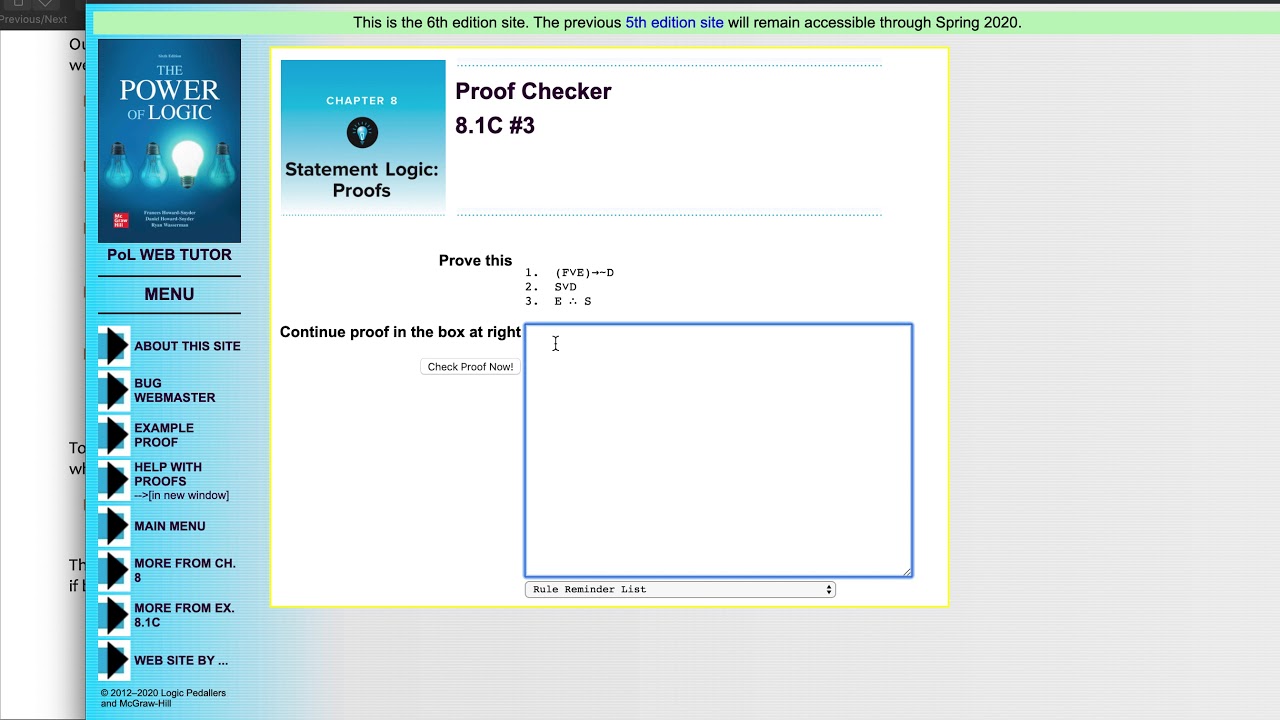 Power of Logic Web Tutor 8.1C #3