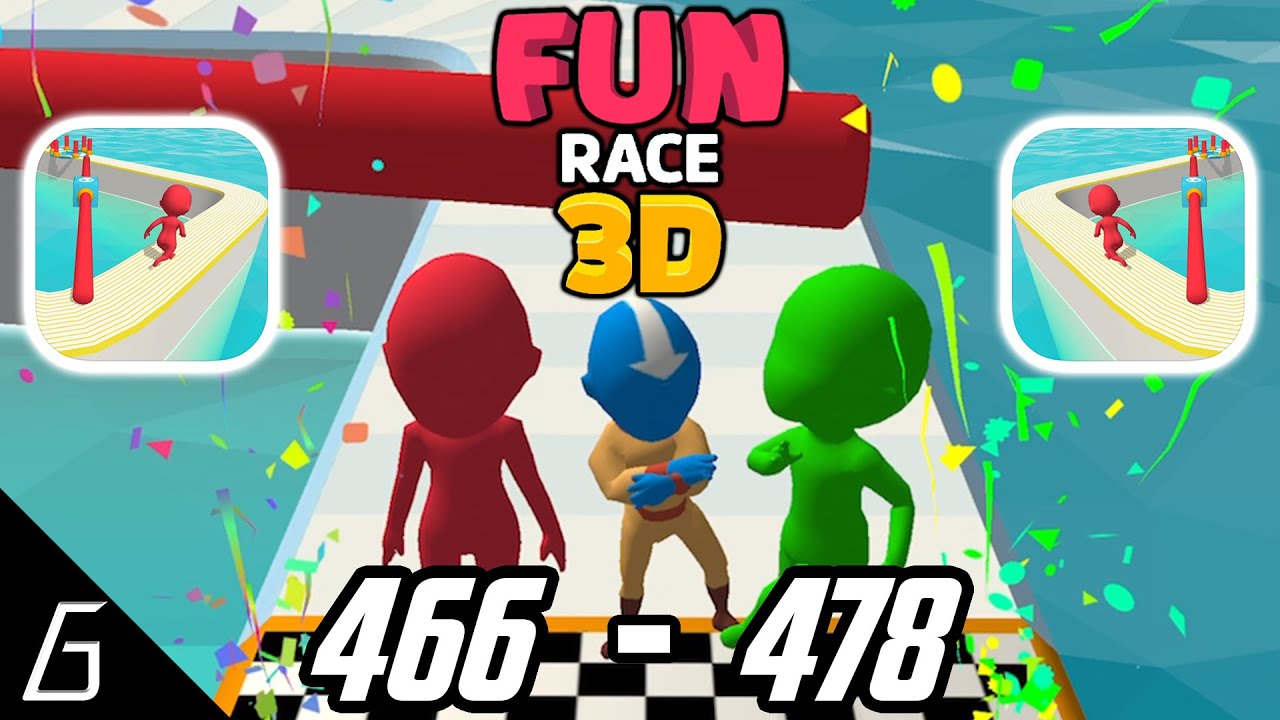 Fun Race 3D | Gameplay Walkthrough | Level 466 - 478 + Bonus (iOS, Android)