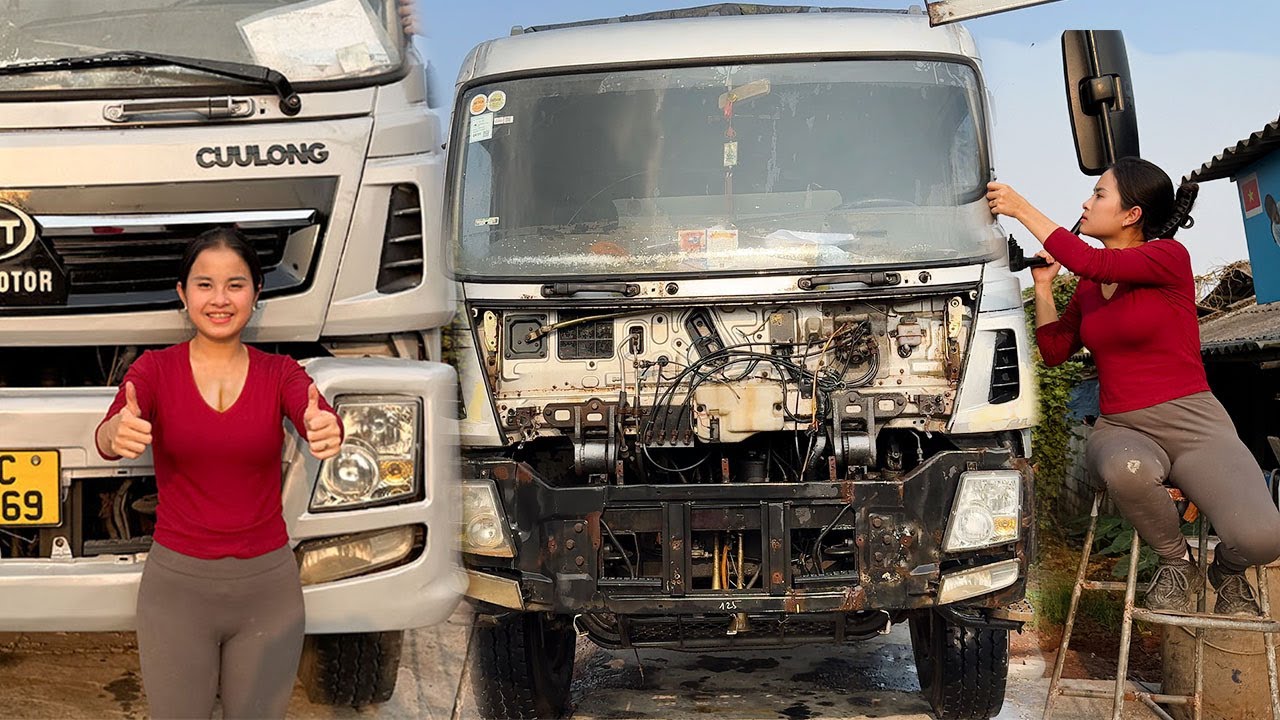 Talented 18-Year-Old Girl Restores ISUZU Truck Cabin and Repaints the Entire Vehicle!