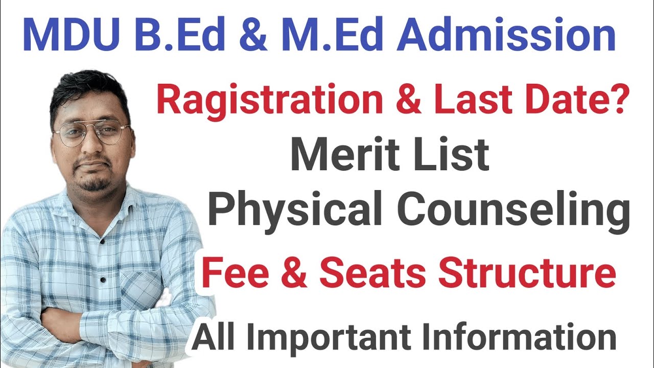 mdu bed admission 2023 | mdu m.ed admission 2023 | mdu admission update |