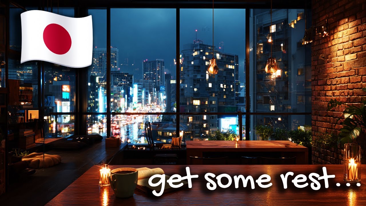 Midnight in Tokyo 🌆 Jazz Rain Ambience for Deep Focus & Calm Nights