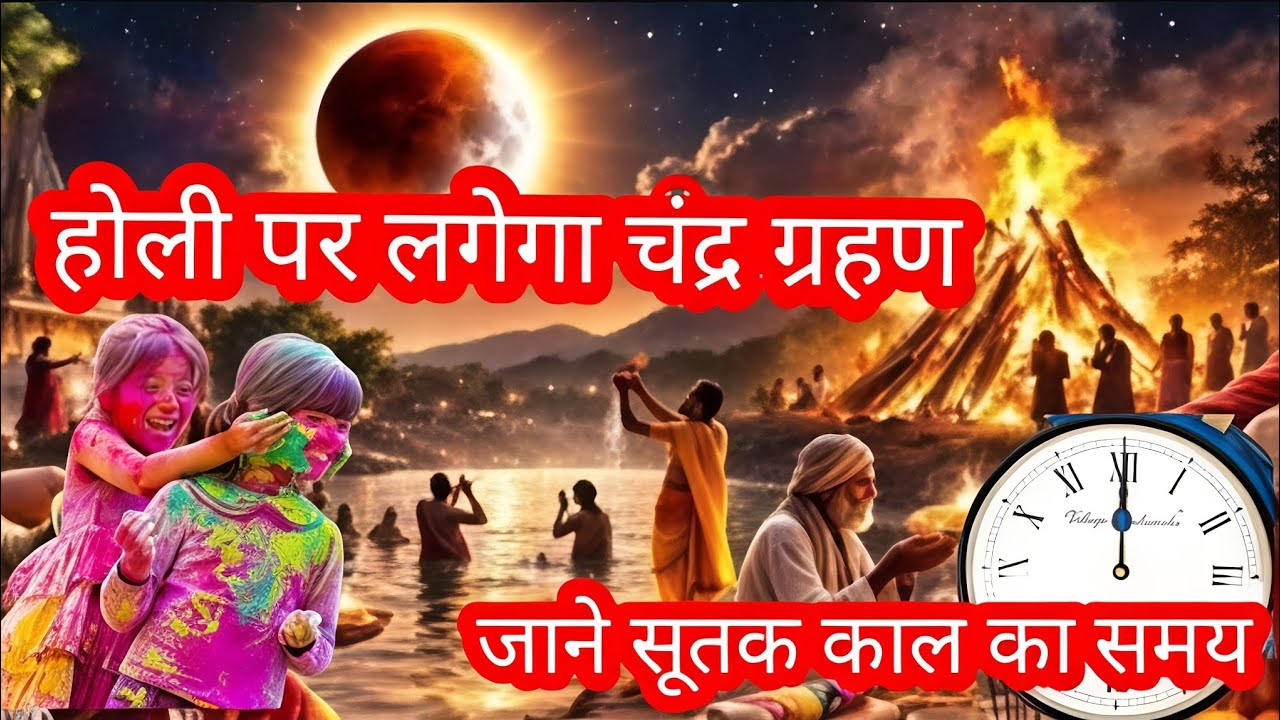 होली पर लगेगा चंद्र ग्रहण!!!!! जाने सूतक काल का समय!!!!