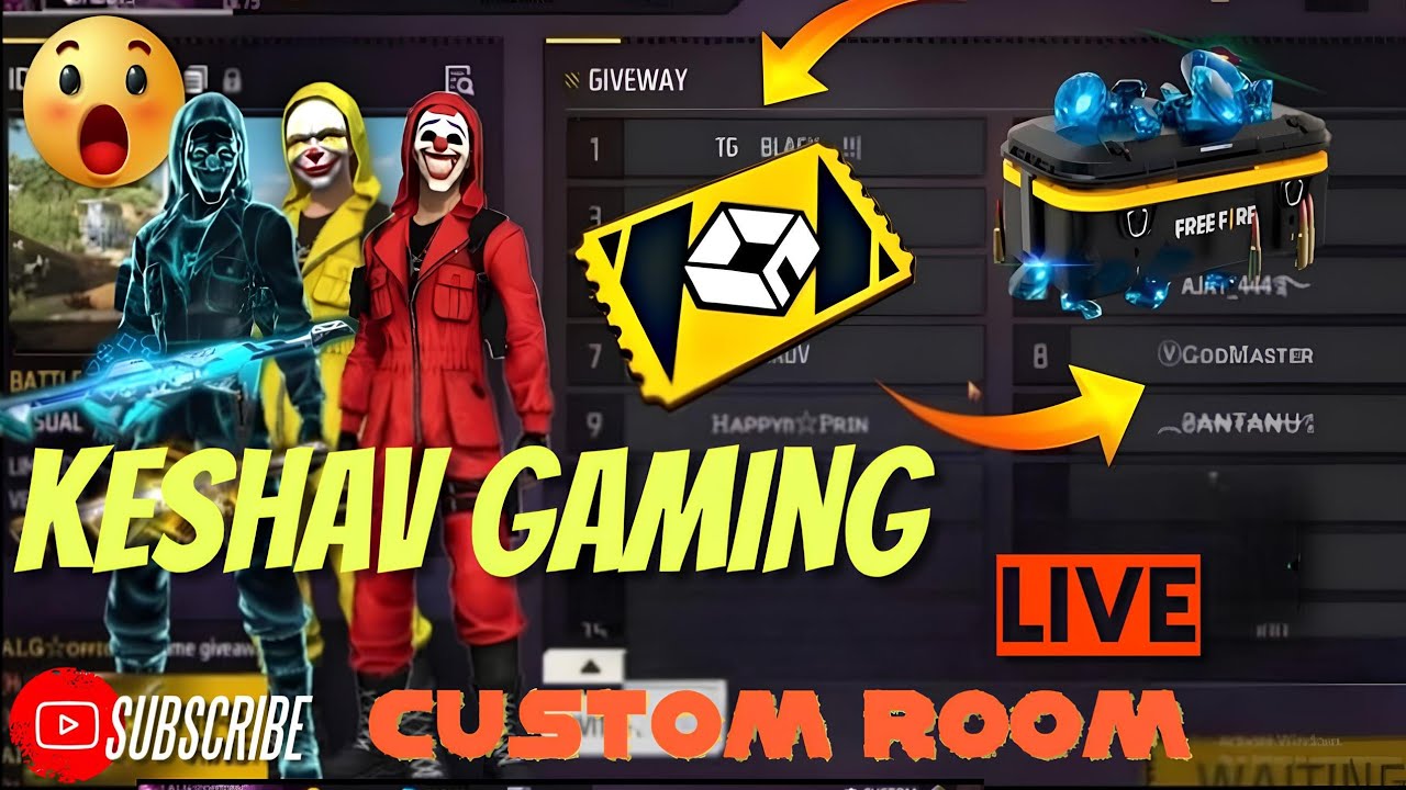 Keshav Gaming is live Free Fire Max LIVE Live custom #shortsfeed#freefire #gaming #ff #live #custom