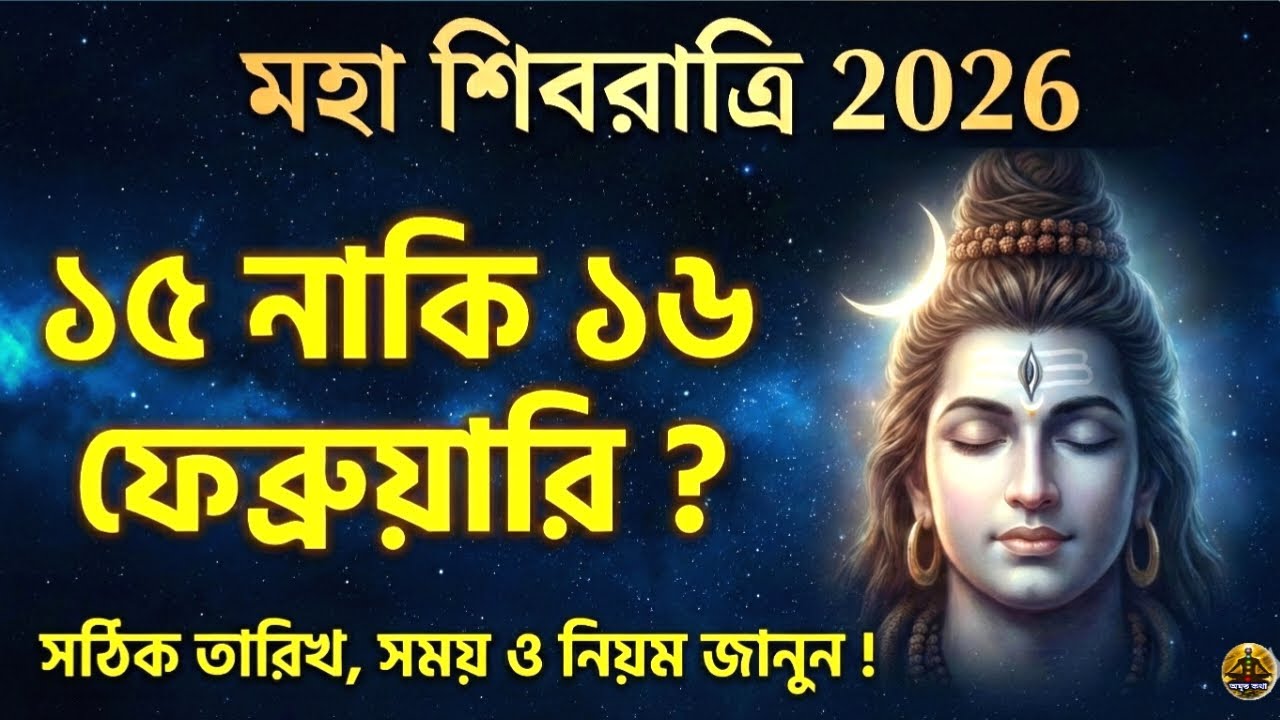 মহা শিবরাত্রি ২০২৬: ১৫ নাকি ১৬ই ফেব্রুয়ারি? সঠিক তারিখ, পূজার সময় ও পারণ বিধি | Mahashivratri 2026