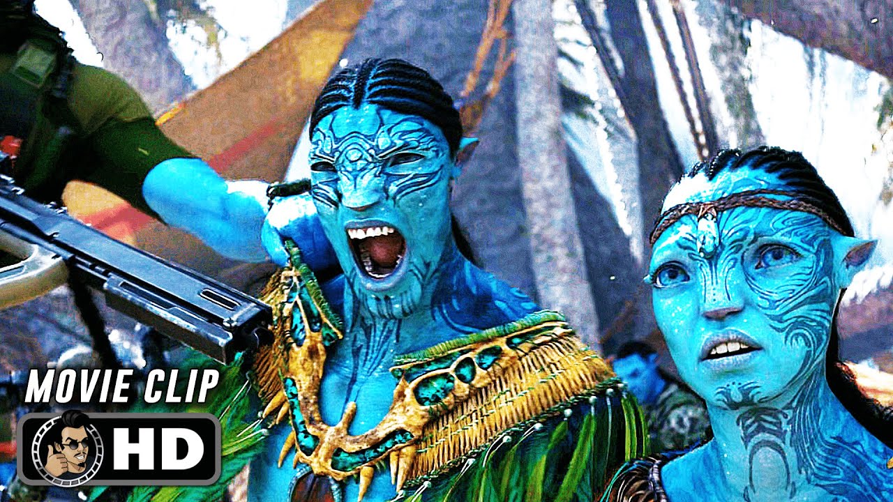 Quaritch Raiding Villages Scene | AVATAR: THE WAY OF WATER (2022) Movie CLIP HD