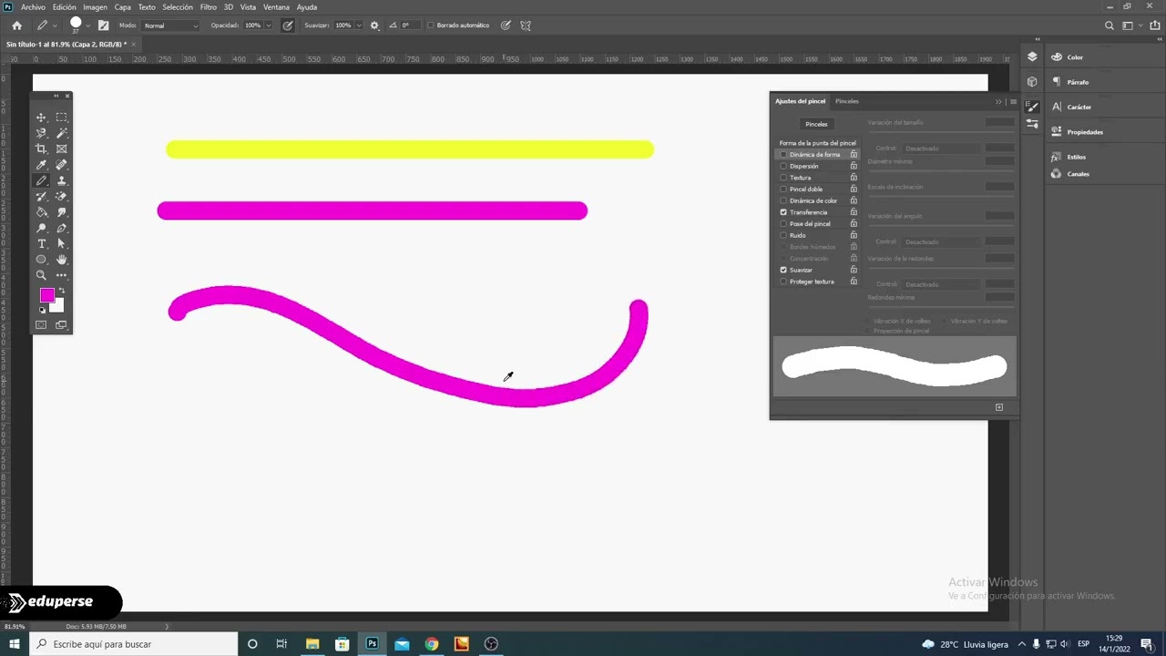 Lección 15. Photoshop Publicitario desde cero  I    Lapiz