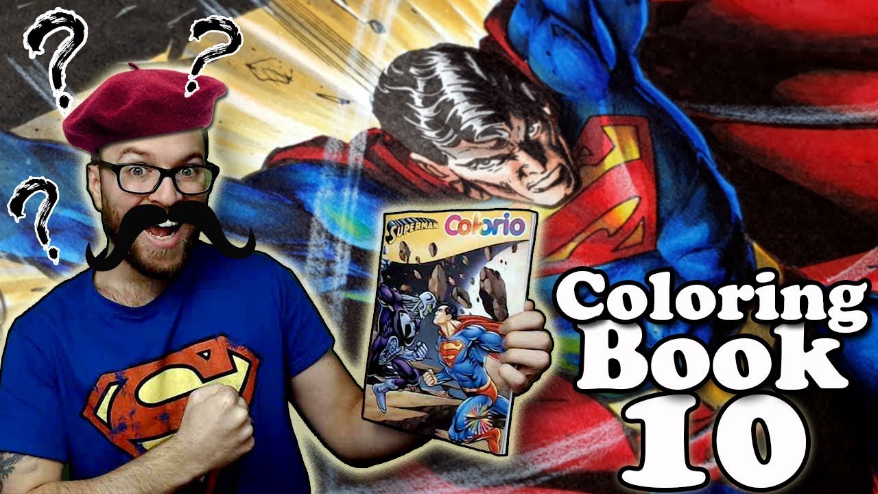 Professional Artist Colours a CHILDRENS Coloring Book..? | SuperMan | 10