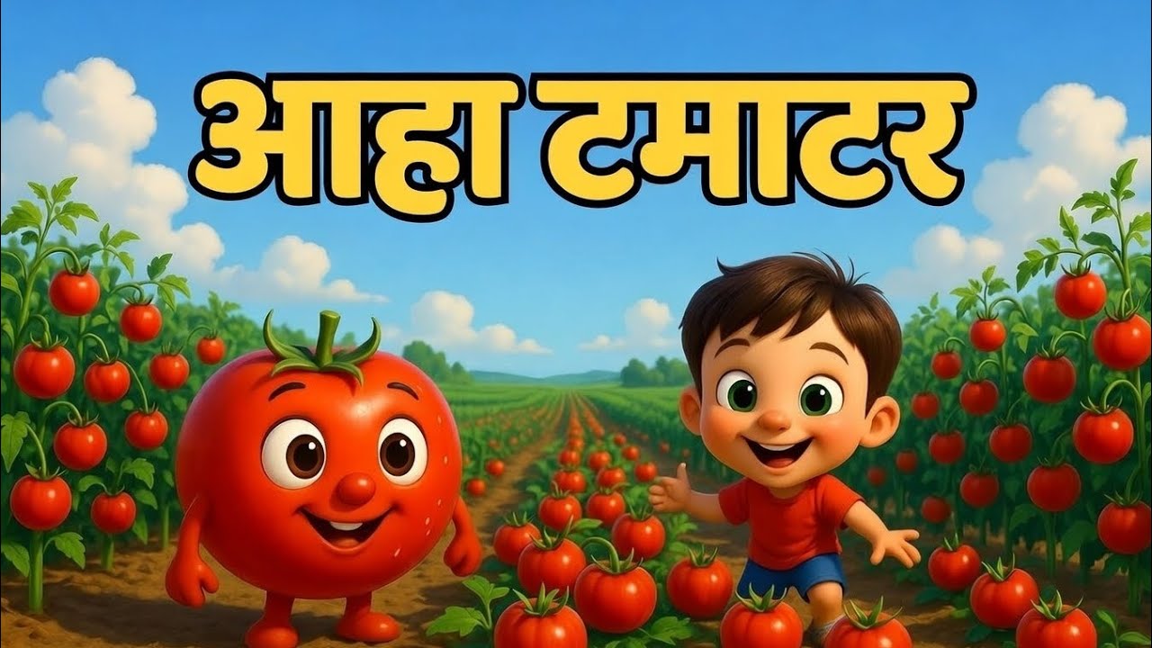 आहा टमाटर - Aaha Tamatar Bade Mazedar | Hindi Nursery Rhymes BabyRhymess07 #nurseryrhymes 