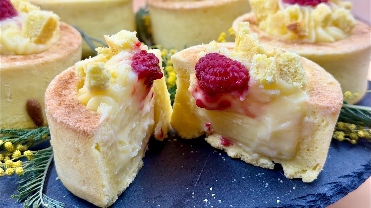 Crostatine Mimosa con Crema 🌼 | Dolce Facile e Scenografico per l’8 Marzo (Festa della Donna)