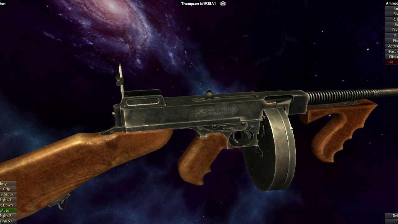 Thompson Sub Machine Gun 1928 A1  X-Ray Operation