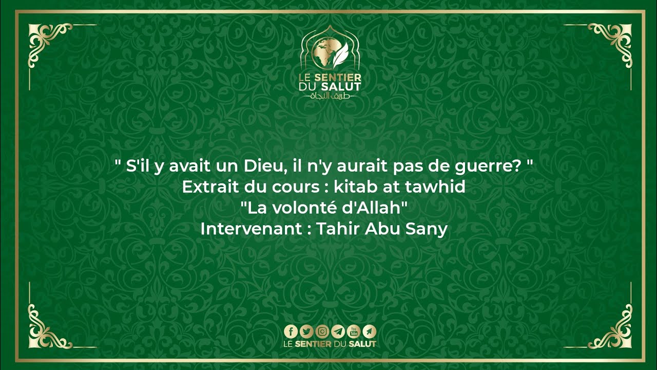 S'il y avait un dieu, il n'y aurait pas de guerre ?  (Tahir abu Sany)