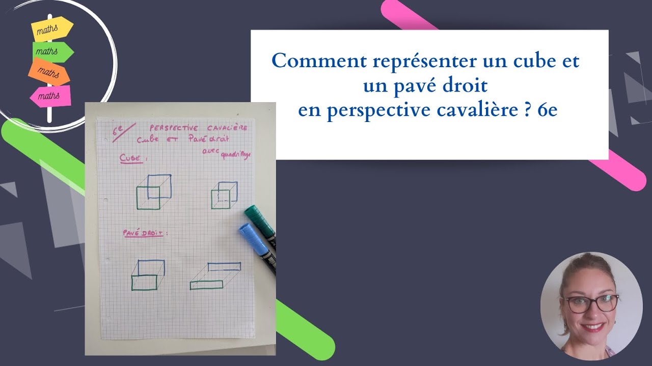 Comment représenter un cube et un pavé droit en perspective cavalière ? - 6è