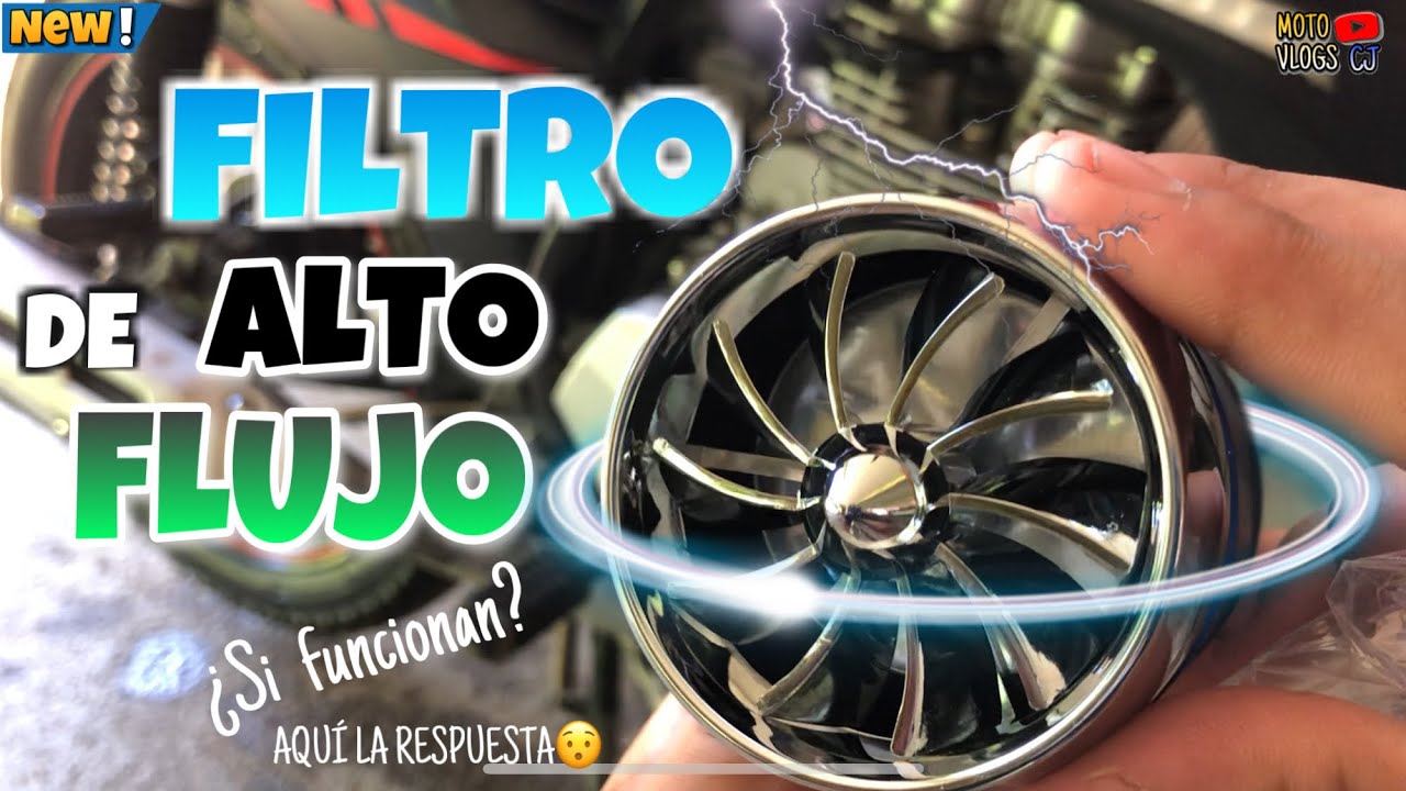 🔥FILTRO de ALTO FLUJO🚀✅ / si funciona? | Moto Vlogs CJ