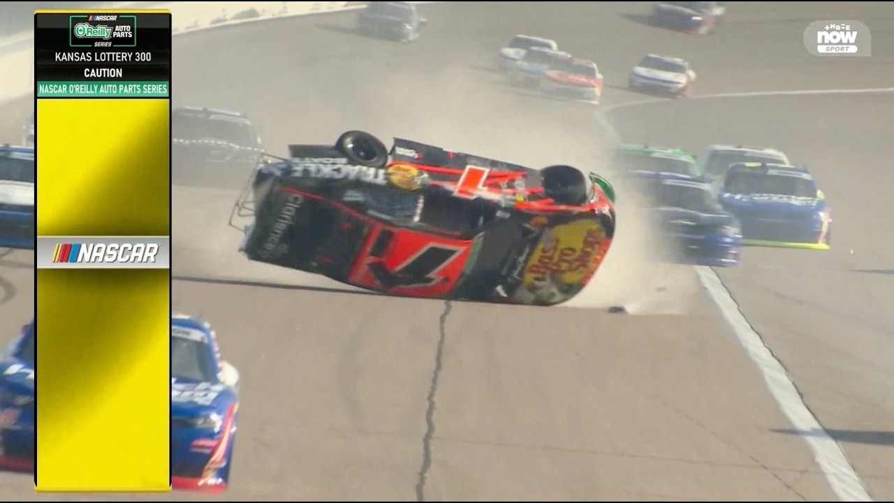 NASCAR Quick Clip - Lap 2 FLIP at Kansas!