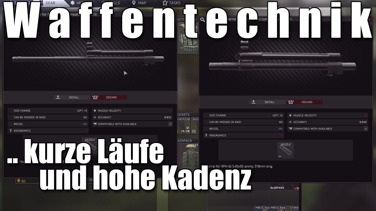 Warum kurze Waffen oft eine höhere Kadenz haben, in Tarkov