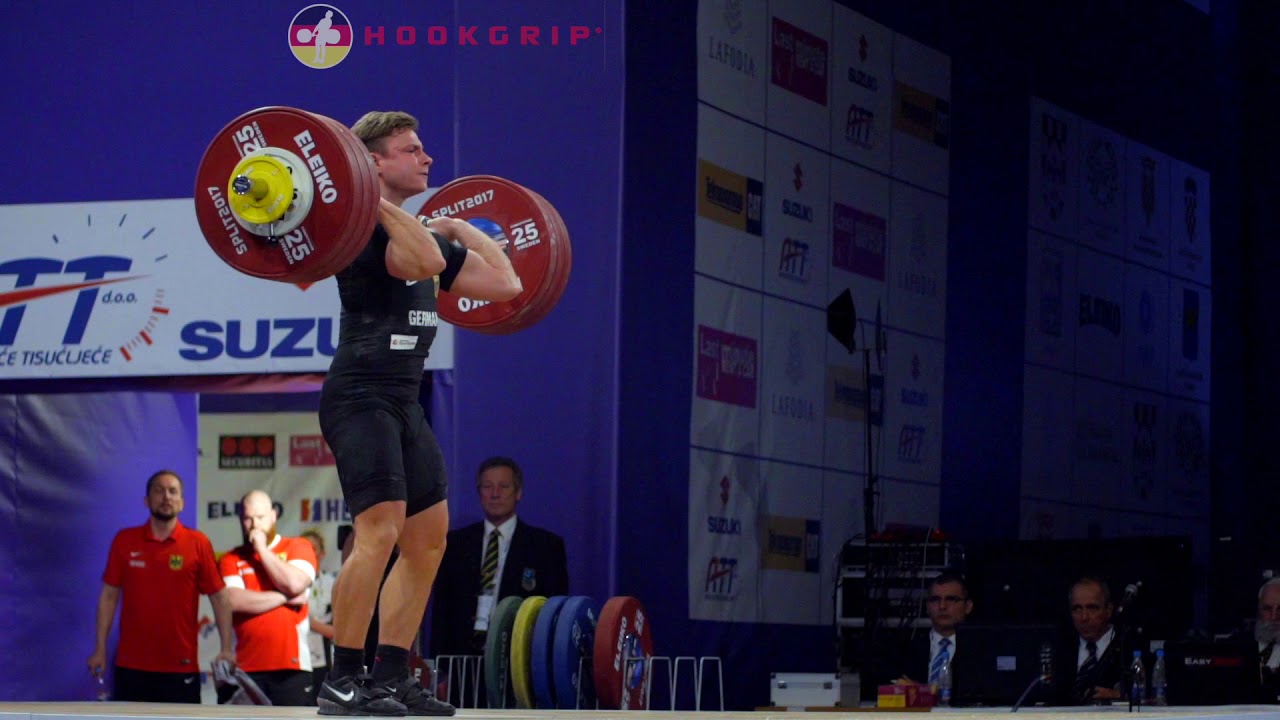 Max Lang (77) - 188kg Clean and Jerk @ 2017 European Championships