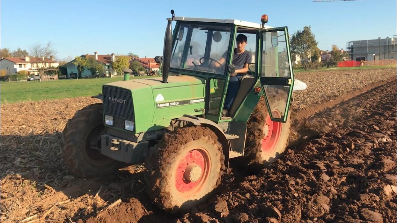 Moro aratri + Fendt 308 LS Turbomatic | Old Fendt plowing | Pure sound |