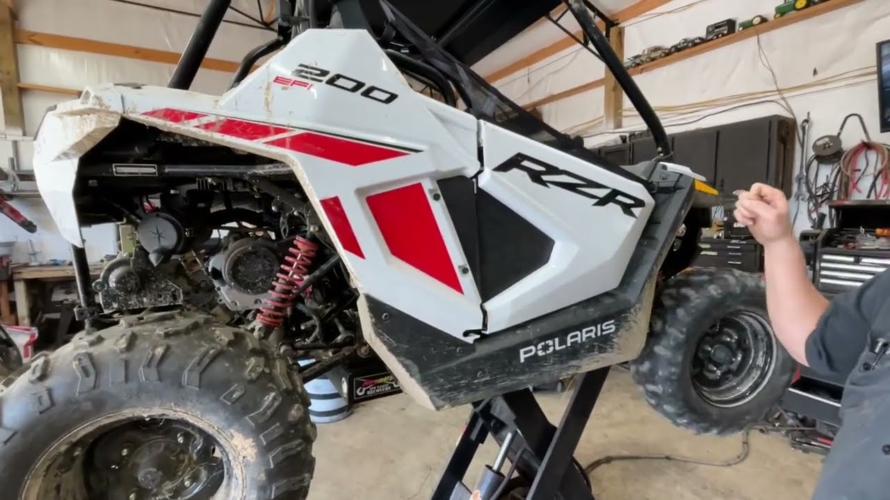 Polaris RZR 200, How To Service Change Oil, Transmission Fluid, Oil Filter