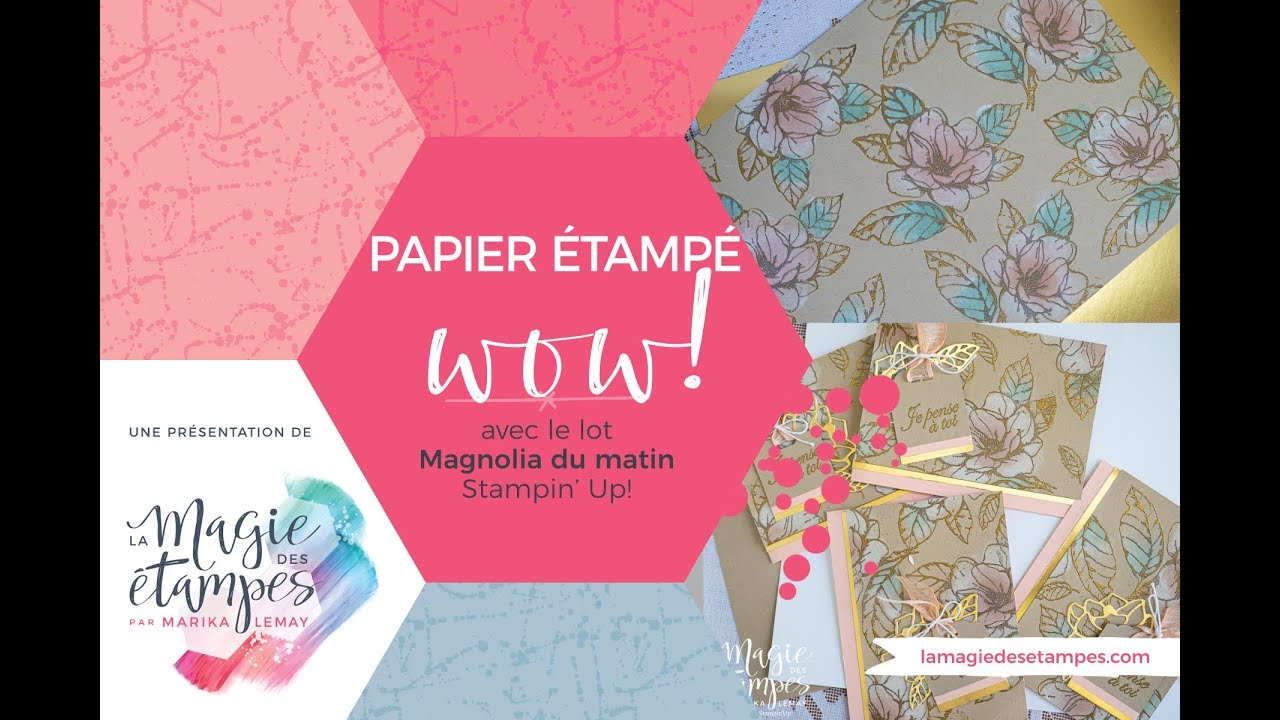 Papier étampé WOW avec technique avec encre Craft Murmure blanc Stampin' Up!