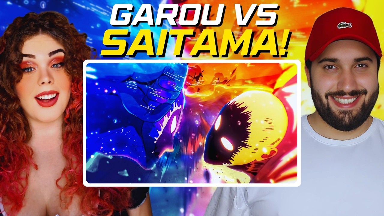 GAROU CÓSMICO VS SAITAMA - COMBATE COMPLETO | ANIMAÇÃO MANGA ONE PUNCH MAN [ Bia e Leo ]