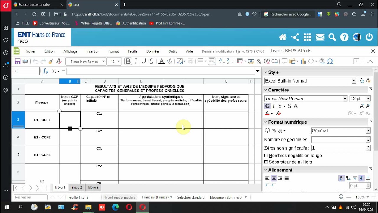 Utilisation des livrets scolaires partagés sur l'ENT