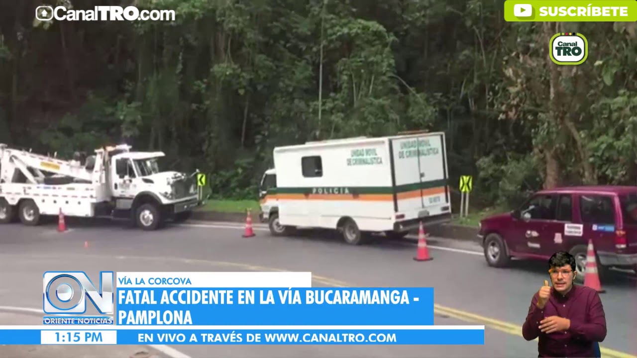 Fatal accidente en la vía Bucaramanga - Pamplona