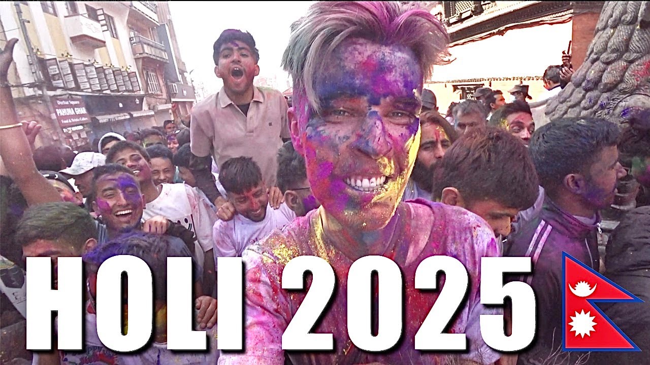 HOLI FESTIVAL in Nepal is crazy (Kathmandu) 🇳🇵