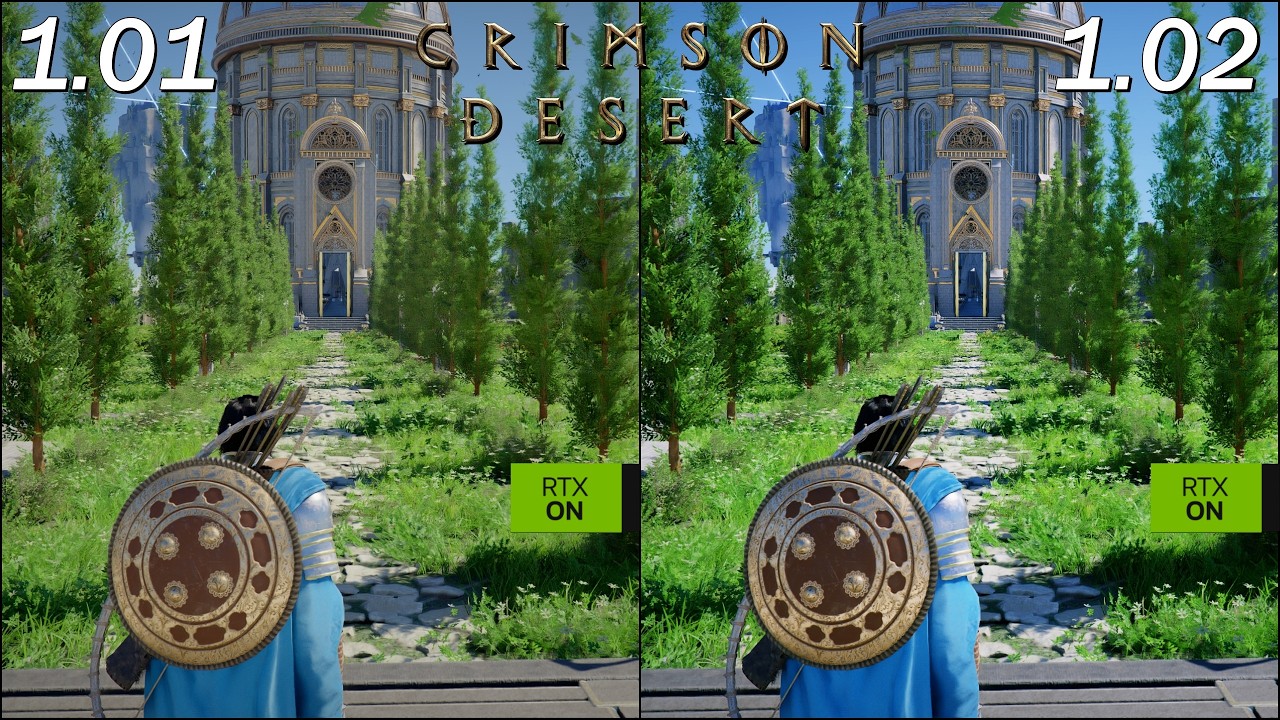 Crimson Desert Patch 1.01 VS 1.02 | RTX 4080 | 4K 1440p RR OFF and ON